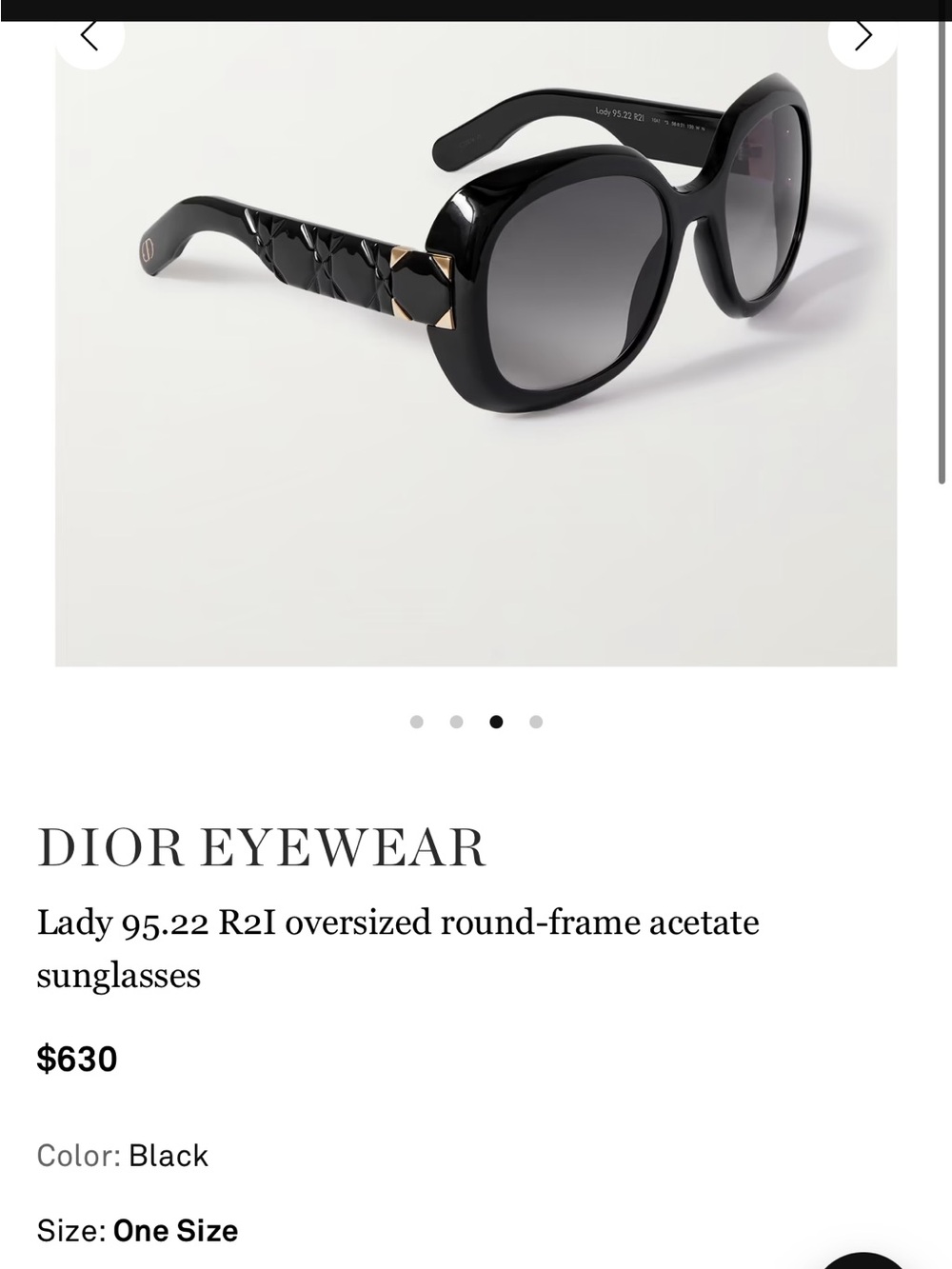 Oversized Black Dior Women's Sunglasses - Designer Style - Picture 8 of 8